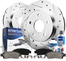 Pastillas de freno de cerámica con rotor perforado trasero Detroit Axle 291 mm para Nissan Altim