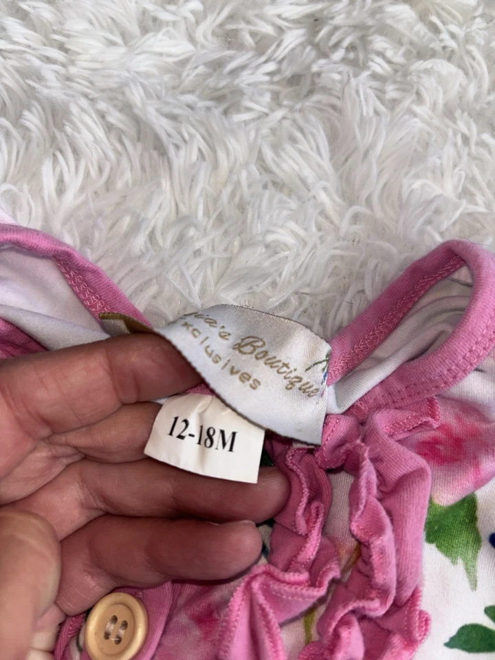 Georgia's Boutique Exclusives niñas talla 12/18 meses vestido floral. Exc. calidad Foto 4 de 4