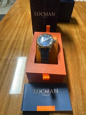 Locman Toscano Uhr Ref595BLA/770 Stahl Leder 33mm sehr reduziert neu