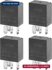 4 Packs 30A Starter Relay,4 Pin 12V,Multi-Purpose Automotive Relay,Automotive Re