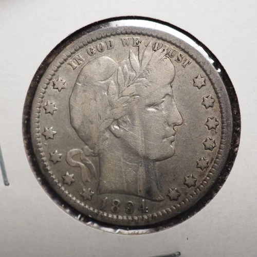 1894   *O *  BARBER SILVER QUARTER  ***NICE*** FREE SHIPPING   C2109