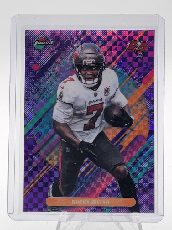 BUCKY IRVING 2025 TOPPS FINEST RARE PURPLE X-FRACTOR /75 #259 BUCCANEERS Q2091