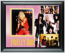 Motley Crue Vince Neil Signed Framed Custom Photo Display ACOA