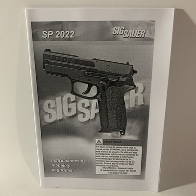 Sig Sauer SP 2022 Manual Spanish Language 26 Pages