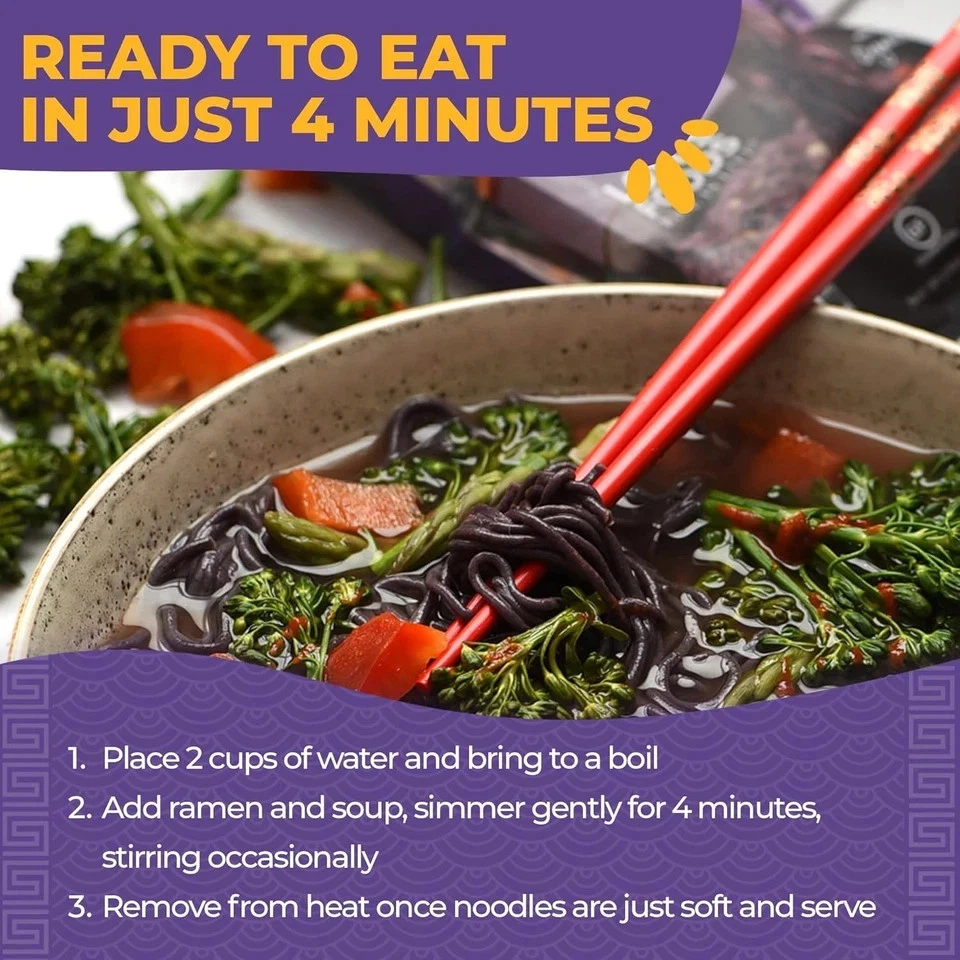 Lotus Foods Forbidden Rice Ramen White Miso Soup, 2.8 oz,Gluten-Free(PACK OF 10) - Image 4 of 4