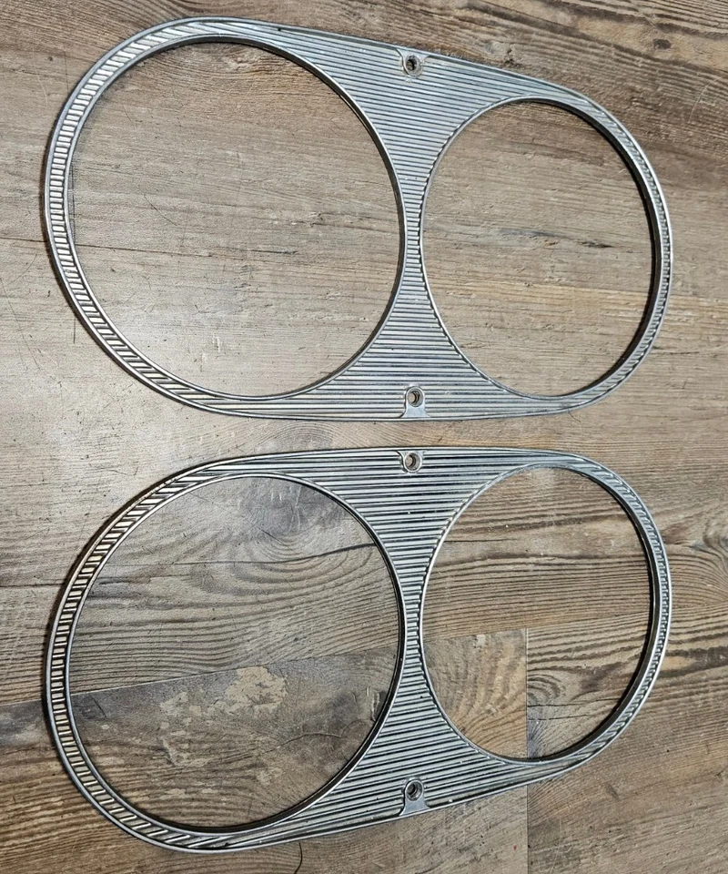 Biseles de faros izquierdo y derecho Ford Thunderbird 1961 1962 1963 OEM Foto 4 de 4