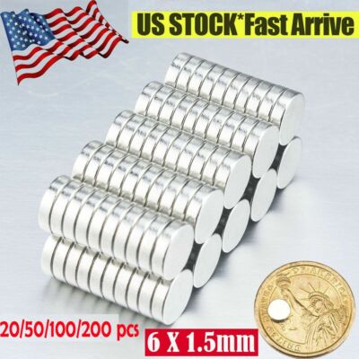 2018 High Strength 100 Pieces/pack N50 6mm X 2mm Neodymium Magnets Strong Rare E - Foto 8
