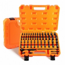 57PCS 1/4" Dr 6 Point Sockets Ratchet Set Deep & Shallow Impact Socket 4-15mm UK