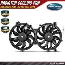 Dual Radiator Fan Assembly with Controller for INFINITI FX50 M56 Q70 Q70L QX70