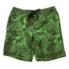 Eddie Bauer Green Tree Branches Swim Trunks Board Shorts Beach Surf Summer XL