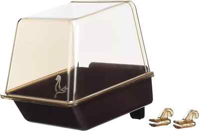 Penn-Plax Clip-On Bird Bath   Attaches to Most 6.0''L x 6.0''W x 6.0''H, Brown