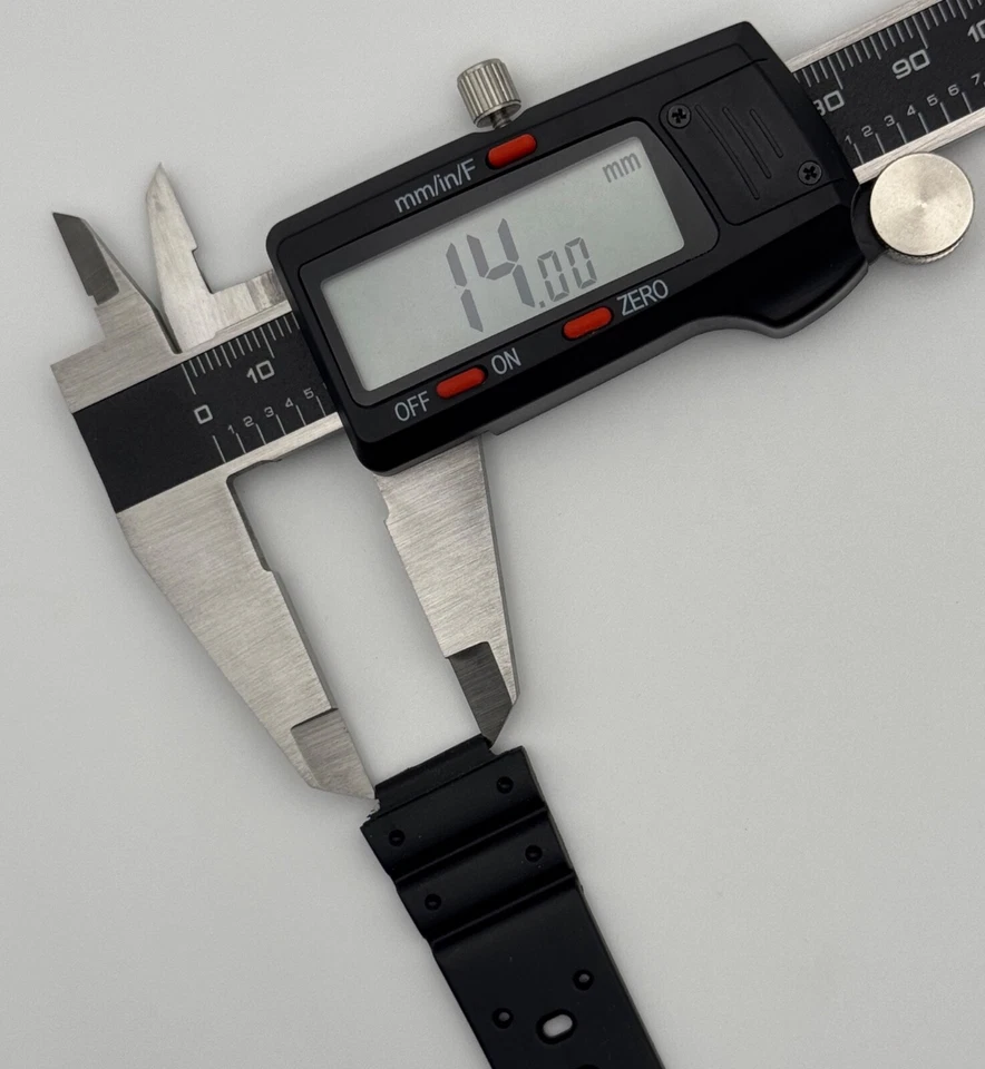 14mm Vintage TIMEX SPORT Tele-Pad & Tri-Graph Watch Band - Black -NEW OLD STOCK! - Image 3 of 4