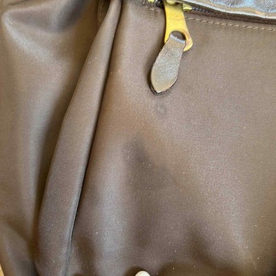 Vintage Il Bisonte Brown Nylon & Leather Backpack | eBay display picture 2
