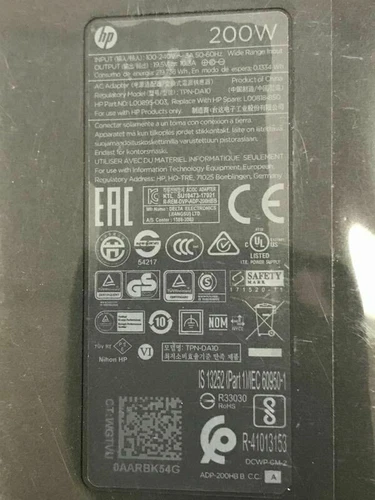 Genuine 200W 19.5V Adapter Charger TPN-DA10 L00895-003 L00818-850 4.5mm Blue Tip - Picture 4 of 5