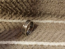 Indiana Handcrafted 90 Siver Washington Quarters coin ring, size 6-1/2 2002 