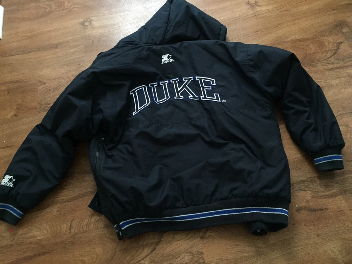 Vintage DUKE Blue Devils Starter Jacket/Coat Black Adult M Parka
