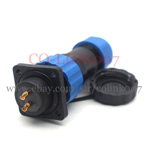 SD20 2Pin Waterproof Connector,IP67 Aviation Electrical Bulkhead Industrial Plug - Picture 7 of 7