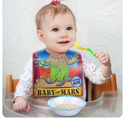 Fred Pack Of 20 TRAVELING SIDESHOW BIBS Wipe-Clean Baby Bibs Baby Gift Idea? X2 - Picture 2 of 2