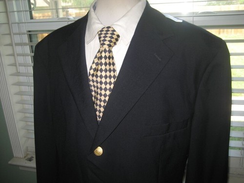 BROOKS BROTHERS 346 BLUE GOLD BUTTONS IVY LEAGUE SPORT COAT JACKET 44S NEW $259