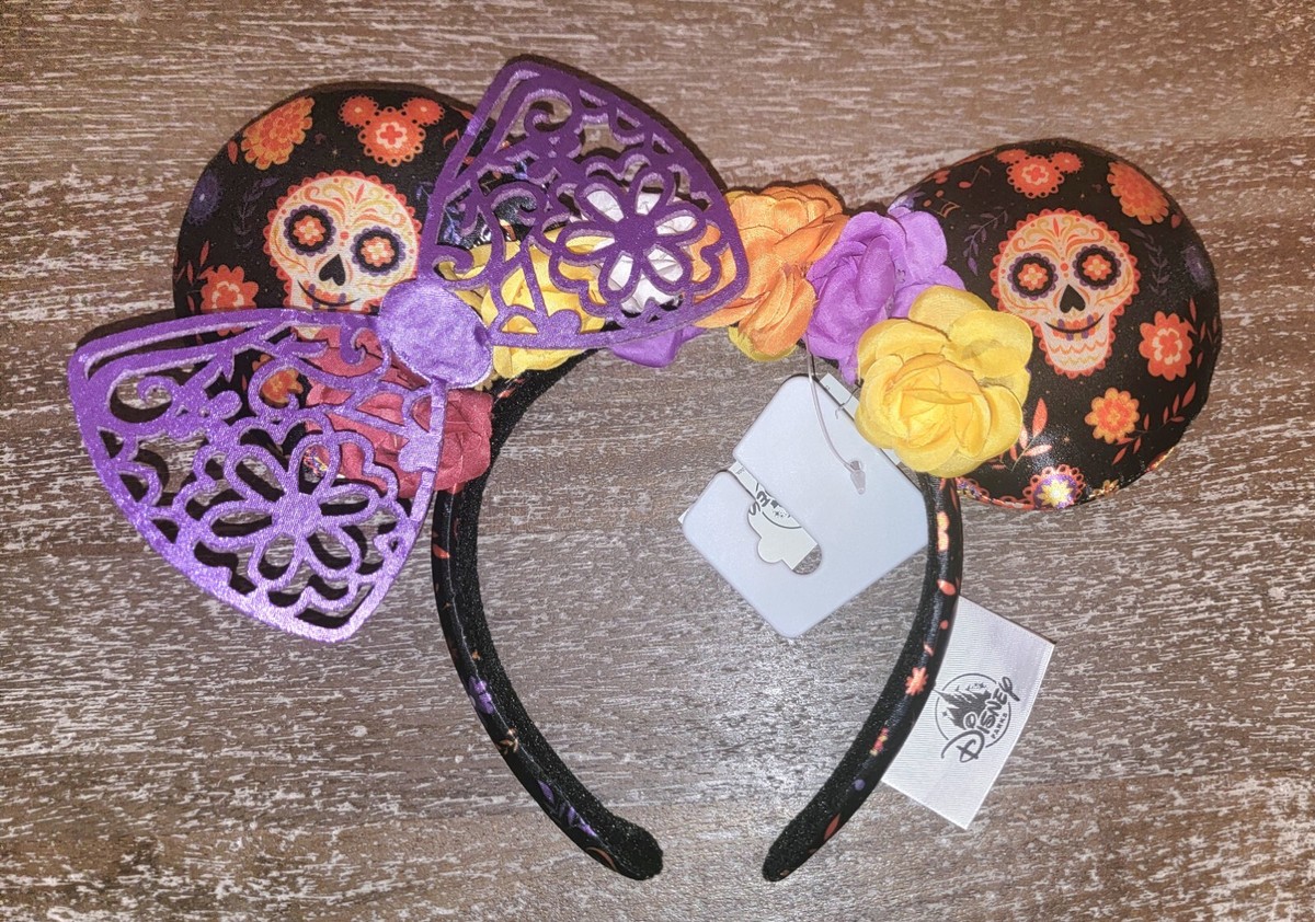 Minnie Mouse Ears Headband Disney Coco Day Of The Dead Sugar  display picture 1
