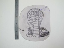 vtg 1960s 1970s Tattoo acetate stencil Cobra signed BS SN2