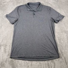 Lululemon Men's Evolution Polo Grey Shirt Size Large Short Sleeve Golf