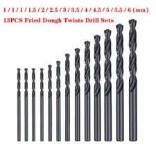 13PCS (1mm-6mm) Fried Dough Twists Drill Sets Metric Drill Bits Twists Drill