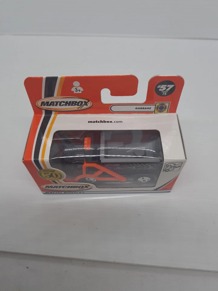 Matchbox Garbage black truck MB #57 50 Year anniversary New In box 96827 Vintage - Image 4 of 4