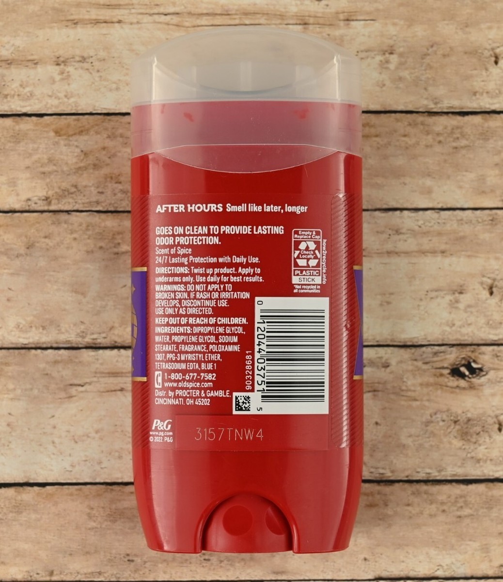Old Spice Deodorant AFTER HOURS Spice & Intrigue Aluminum Old Spice Deodorant AFTER HOURS Spice & Intrigue Aluminum