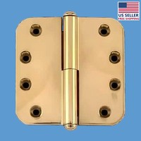 Brass Lift Off Left Door Hinge 4 Radius Button Tip | Renovator's Supply on sale Brass Lift Off Left Door Hinge 4 Radius Button Tip | Renovator's Supply on sale