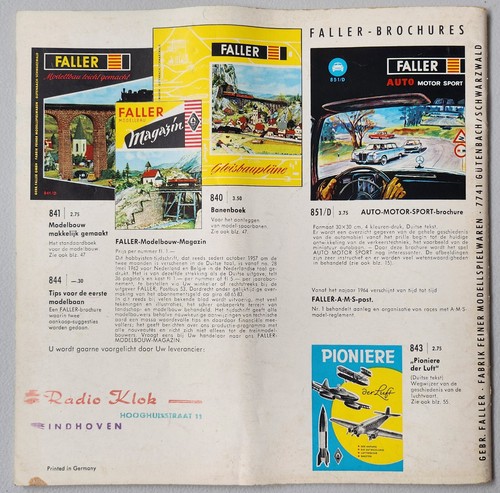 Faller -- Modelo año catálogo 1964/65, idioma holandés #DEZ3577 - Imagen 2 de 3