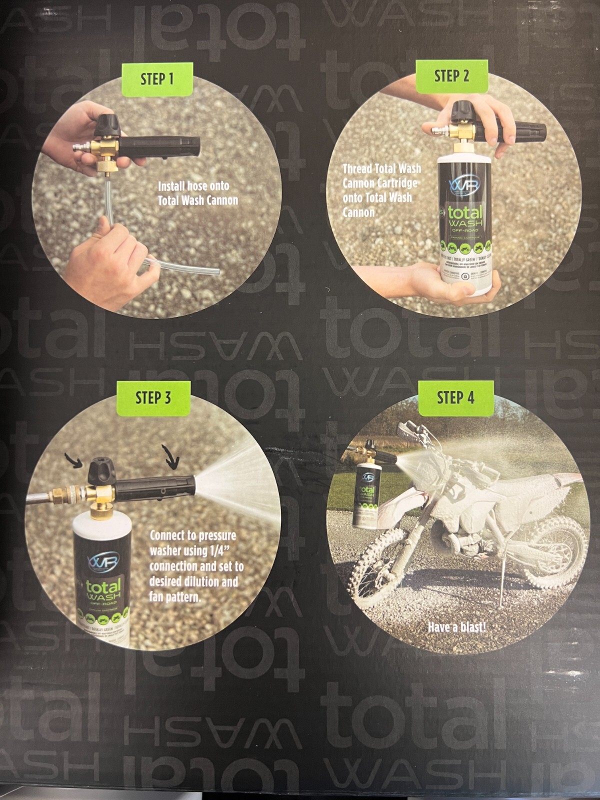 Total Wash OffRoad Cannon Kit WR Performance MX ATV UTV Soap Cleaner