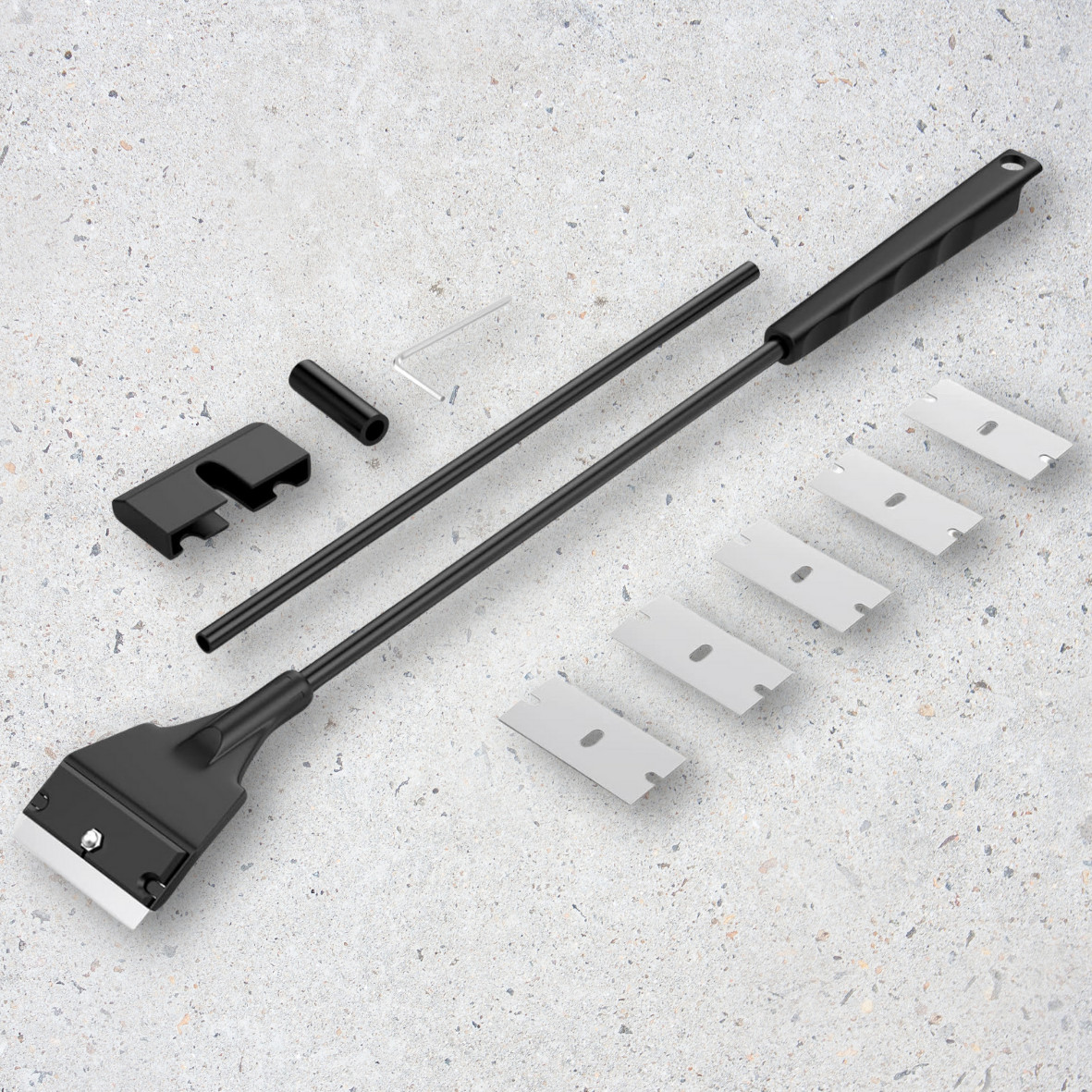 Image of Aquarium Algae Scraper for Glass Aquariums with 5 Replaceable Blades, Fish Tank
