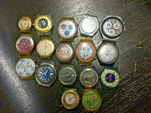 STOCK LOTTO 17 OROLOGI SWATCH USATI NON FUNZIONA QUARZO/CHRONO PER PARTI  RICAMBI | eBay