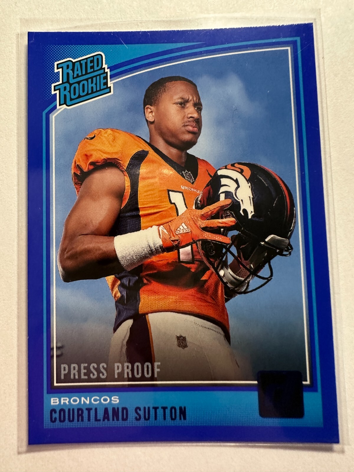 K20,555 - 2018 Donruss Press Proof Blue #312 Courtland Sutton RR