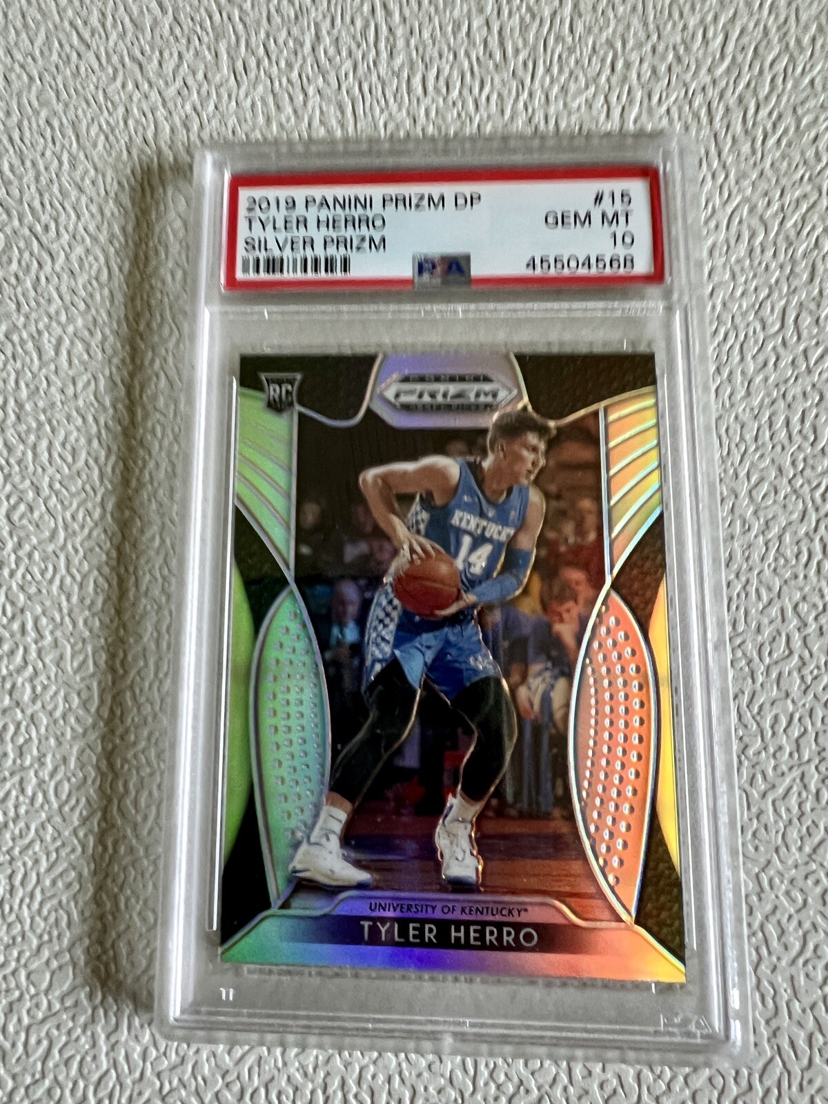 Tyler Herro PSA 10 GEM MINT 2019-20 Panini Prizm Draft Silver Prizms RC #15