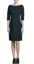 Elie Tahari Women's Princess Seam Sheath Dress, Black Wool Blend 4