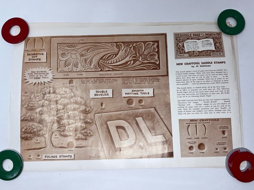 Vintage 1960s Midas LeatherCraft Doodle Page Of The Month Lot Of 6 Patterns - Picture 12 of 12