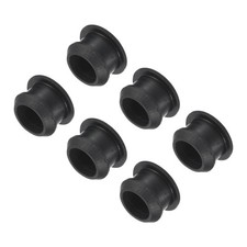 6Pcs Silicone Snap in Locking Hole Plugs Seal Cover Panel Round 13mm Black
