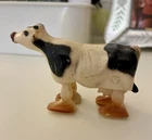 Vintage Made In Hong Kong Plastic Ramp Walker Cow Figure Marx Style