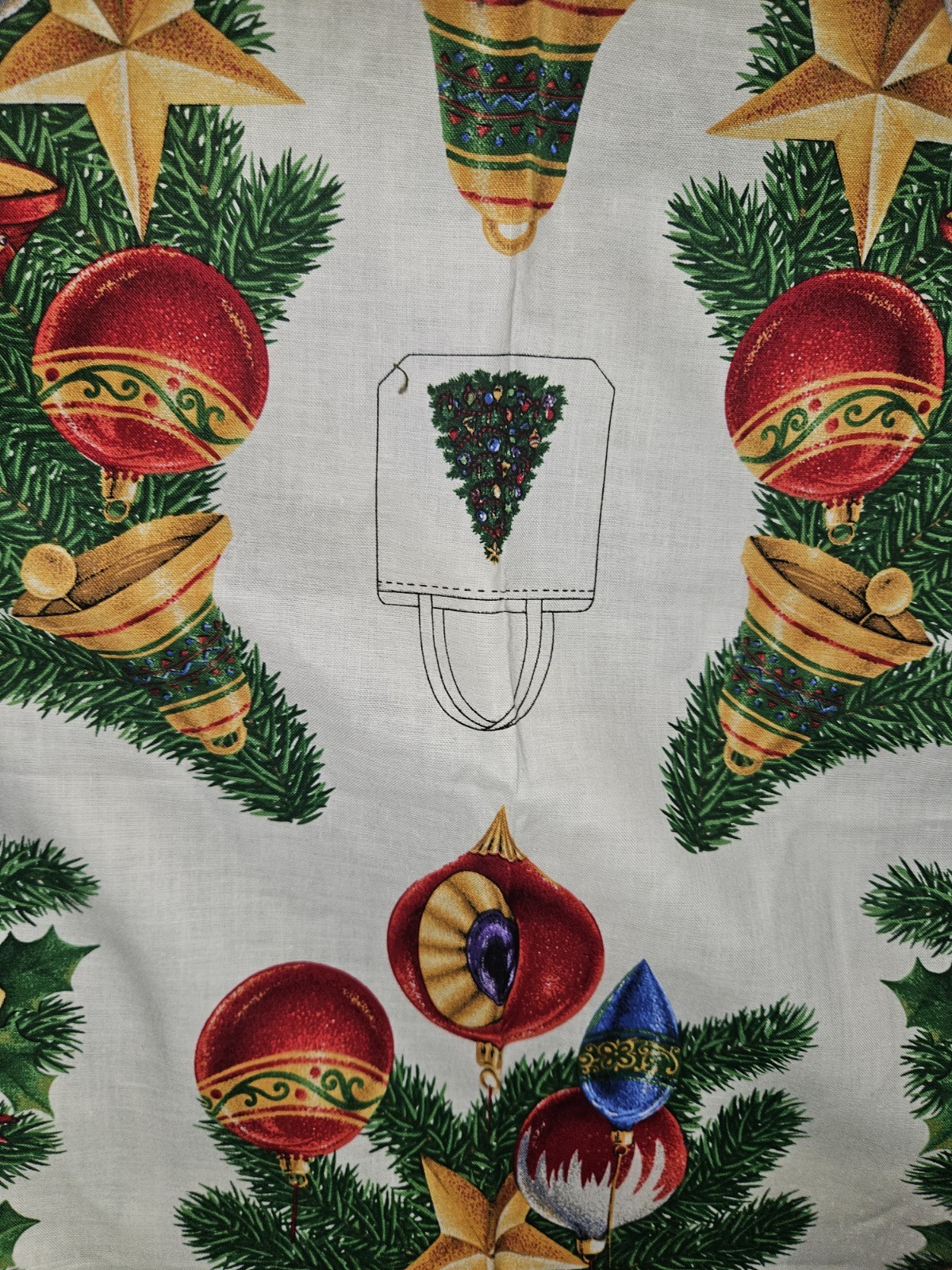 Lot Of 4 Cranston Craft Panels Nativity Scene,Table Top Tree & 2 Applique Panels