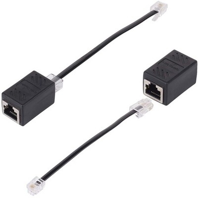 RJ45 to RJ11 Converter Adapter for DSL Modem, Connect Telephone Line to Route...