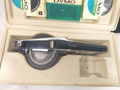Vintage DYMO 1570 Chrome Pro Spin Dial Tapewriter Heavy Duty Label