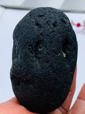 213G Saffordite-Rare Arizona glassy meteorite half transparent cintamani  80MM