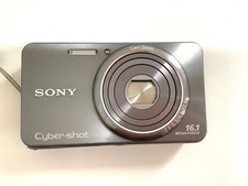 SONY Cyber-shot DSC-W570 Silver 16.1MP Camera w/ Battery Charger Japan Clean