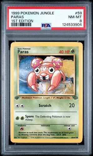 Paras (1st Edition) graded PSA 8 for sale on eBay