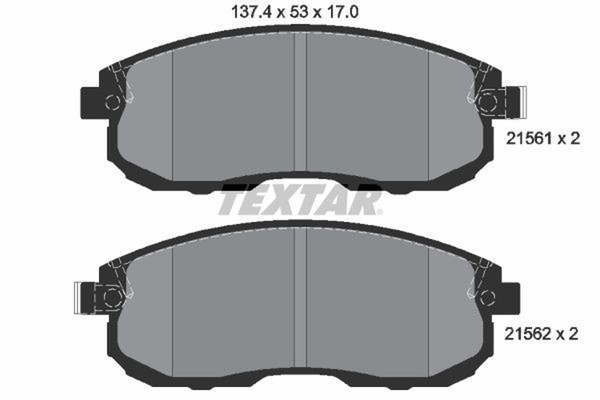 Textar Bremsbelagsatz Scheibenbremse 2156201 FüR Nissan Juke Tiida Pulsar F15 1-image