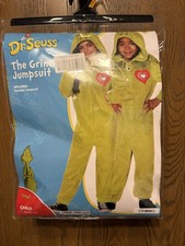 Kids The Grinch Jumpsuit Costume - Dr. Seuss Size 4-6 Spirit