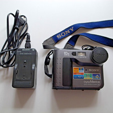 Sony Mavica Digital Camera MVC-FD73 10x Optical Zoom Gray Black Vintage