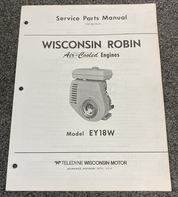 #ad TELEDYNE WISCONSIN ROBIN EY18W LOOSE LEAF SERVICE PARTS MANUAL $22.59